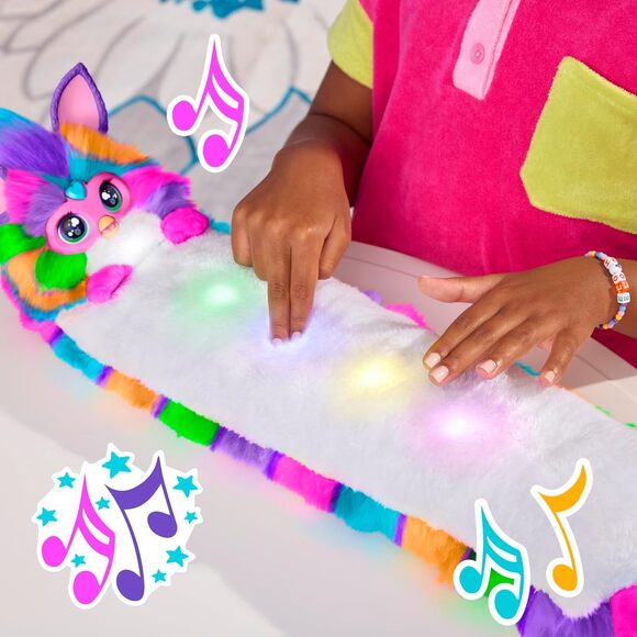Furby DJ Interactive Toy Neon Star Plush Kids 6 Plus Music Lights Motion - Picture 8 of 13